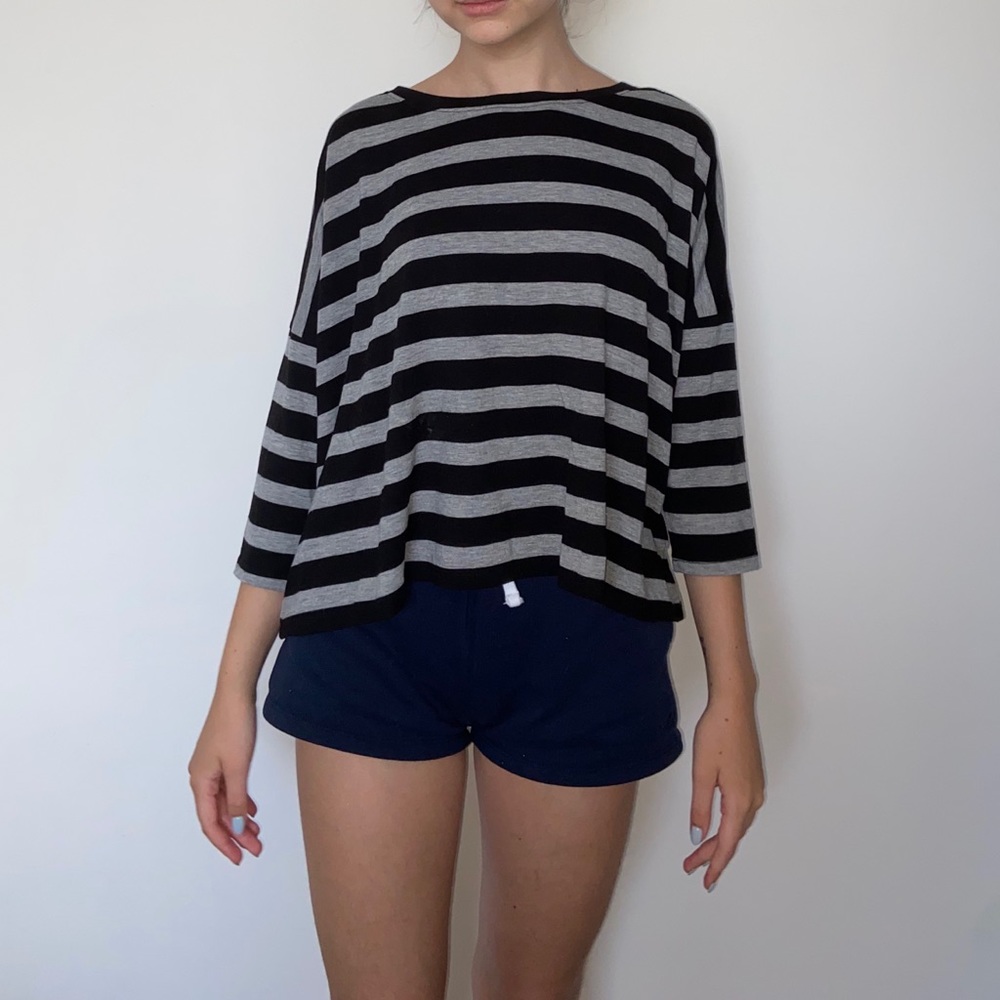 3/4 Sleeve Striped Top